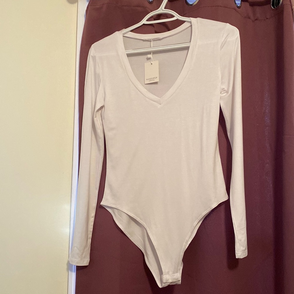 Mango Pop Women’s Sexy Deep V Neck long sleeve /short sleeve BodySuit